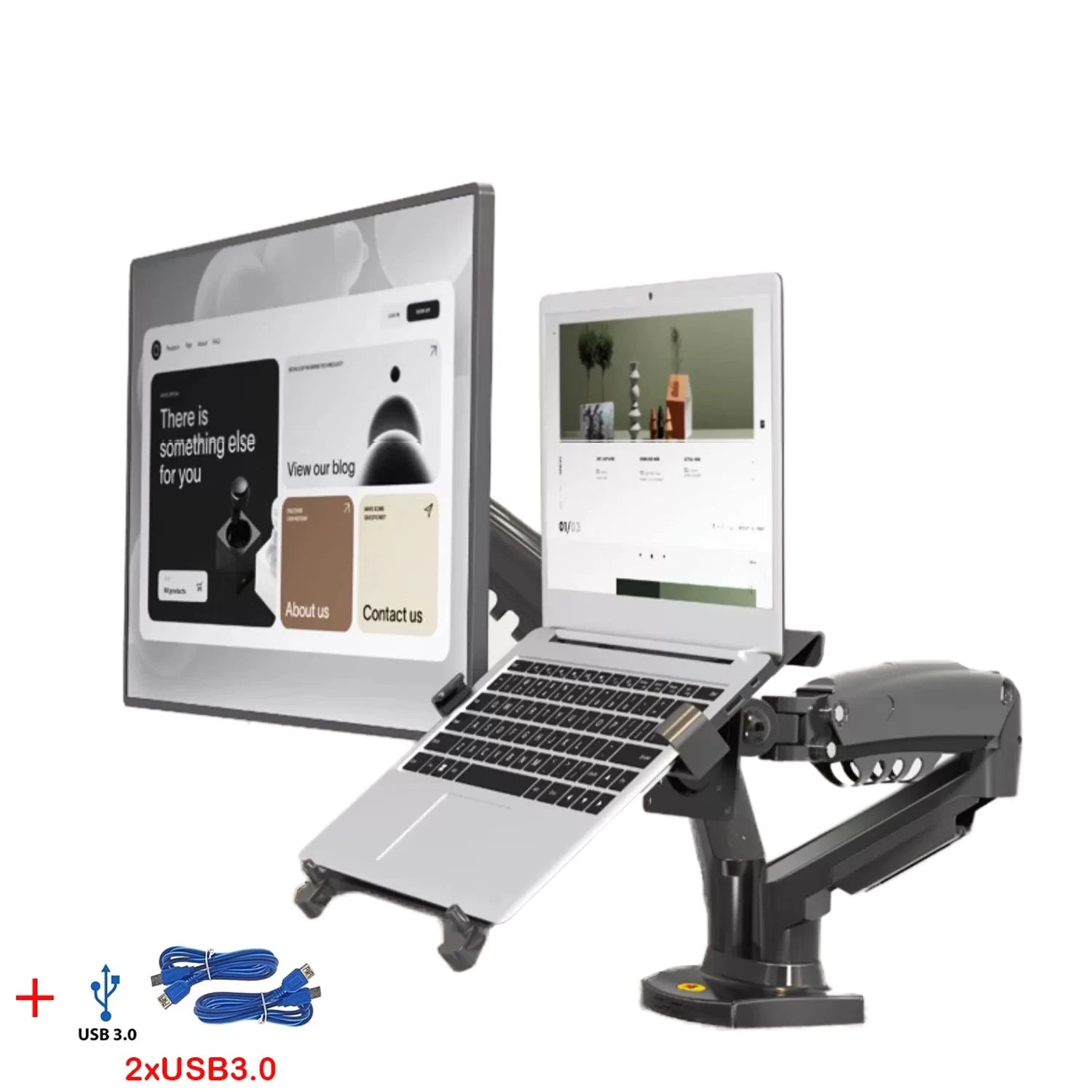 DeskRise ™ Dual Laptot + Monitor
